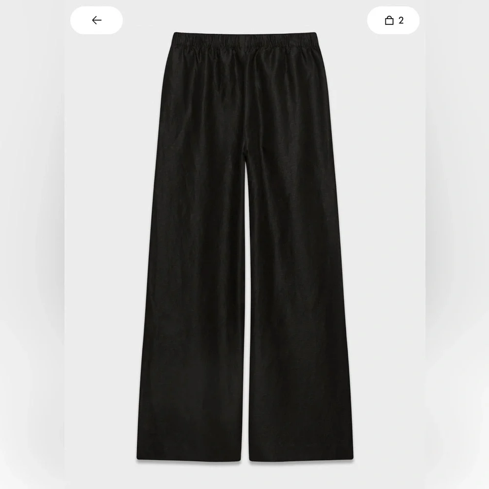 Aritzia Black The Lodge Pant Cruise Linen